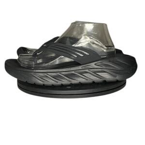 Mens Hoka One One Ora Recovery Slip-On Casual Flip-Flop Sandal Size 10 Black